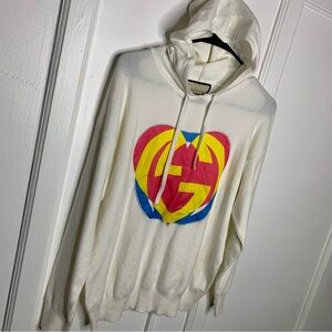 White Large Graphic Hoodie